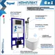 Комплект инсталляция с унитазом Teymi Helmi vortex f07943 цвет белый