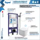 Комплект инсталляция с унитазом Teymi Helmi vortex f07937 цвет белый