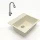 Мойка для кухни врезная Teymi Helmi F01500 50.5x57 см глубина чаши 20 см литьевой мрамор цвет бежевый