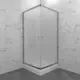 Душевой уголок Doccia Quadro Dc0000067981 квадрат с поддоном 90x90см профиль хромированный эффект стекла матовый