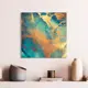 Картина без рамки Postermarket Сине-золотая абстракция 30x30 см