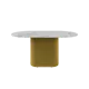 Кухонный стол овальный Genglass Trubis GGT-03-1-5-O-16090 160x90 см лдсп цвет белый мрамор
