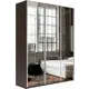 Шкаф-купе Мебельная компания е1 500210 230x180х57 см 10 полок лдсп цвет венге