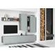 Модульная стенка МК Стиль Сканди 213x180x35 см ЛДСП цвет серо-голубой