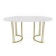 Кухонный стол овальный Genglass Violur GGT-20-1-3-16090 160x90 см лдсп цвет белый