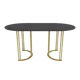 Кухонный стол овальный Genglass Violur GGT-20-1-2-16090 160x90 см лдсп цвет черный