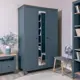 Шкаф распашной Шведский стандарт 3 двери и зеркалом 132x215.5x64.6 см ДСП цвет зеленый