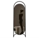 Зеркало напольное овальное в черной раме Genglass Evelum Black 165x54 см