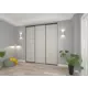Дверь-купе 245.5x60.4 см МДФ цвет кашемир/черный узкий профиль