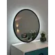 Зеркало для ванной Alfa mirrors Natali ram black 55 Na-55h-ram черный с подсветкой 55x55см