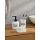 Набор аксессуаров для ванной ARYA HOME Arya 3 Ada: дозатор для мыла, Стакан для зубных щеток, стакан для зубных щеток, мыльницацвет цвет белый