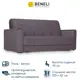 Диван-кровать Beneli прямой 190x96x108 см велюр цвет темно-серый