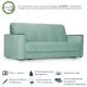 Диван-кровать Beneli прямой 178x96x108 см велюр цвет светло-зеленый
