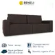 Диван кровать Beneli Прямой диван 248x95x103 см велюр цвет темно-коричневый 2020020000004