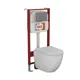 Комплект BAUEDGE NEO45700-BL0001-Q00009 6 в 1: инсталляция 45, унитаз безободковый Dream, сиденье дюропласт, кнопка Stil, нерж. сталь сатин