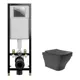 Комплект инсталляция с унитазом Cersanit S-IN-BLACK-Cg-wE0140 цвет черный