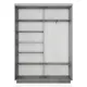 Шкаф-купе Мебельная компания е1 45EED_140_BT 220x140х45 см 7 полок лдсп цвет бетон