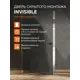 Комплект межкомнатной двери Velldoris Invisible глухая правая 200x60см цвет белый с коробом и наличниками кромка черный алюминий