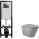 Комплект инсталляция с унитазом Cersanit S-IN-BLACK-Cg-wC0130 цвет серый
