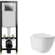 Комплект инсталляция с унитазом Cersanit S-IN-BLACK-Cg-wOV0210 цвет белый