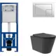 Комплект инсталляция с унитазом Cersanit S-IN-MZ-LINK_PRO64077CV0240 цвет черный