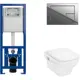 Инсталляция CERSANIT LINK PRO Сорт1 с клавишей смыва CORNER хром глянцевый Hansgrohe CreekTide Q унитаз 540x360 белый