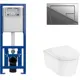 Инсталляция CERSANIT LINK PRO Сорт1 с клавишей смыва CORNER хром глянцевый Hansgrohe EluPura Original S унитаз 540x360 белый