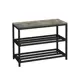 Этажерка для обуви Grostat home Bigbetty loft 70x55x30 см 2 полки металл цвет серый/серый металлик