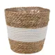Кашпо Natural House Танзания Lishan-04 L 25.5x25.5x23 см 7.5 л бежевый/белый