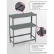 Стеллаж металлический Reli 125x150x50 см нагрузка до 150 кг сталь с покрытием цвет пыльно-серый