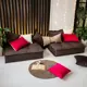 Диван модульный Miella 80x23x100 см велюр цвет коричневый с коричневыми подушками