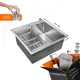 Мойка для кухни врезная с дозатором Glyph Gl35050 с сушилкой 50x50 см глубина чаши 20 см нержавеющая сталь цвет сатин