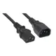 Кабель питания Filum FL-PC-C13/C14-C1-1.0-BK ПВС-АП 3x1.0 1 м 10 A цвет черный