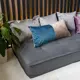 Диван Miella Lora 773d3-LORA1BIG-серый 80x23x200 см велюр цвет серый со светло-серыми подушками