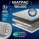 Матрас Ami Матрас КАРБОН РЕЛАКС 1800х2000 (скрутка) 341629871 180x200x15 см беспружинный 2-спальный