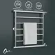 Полотенцесушитель водяной лестница Onix Sirius Turn Right 60x60 см 3/4" нержавеющая сталь цвет хром
