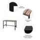 Стол садовый Grostat Home Lacio loft 120x60x75 см коричневый