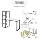 Стол письменный с полками Grostat home Edward_wood 140x75x60 см металл цвет беленый дуб / белый