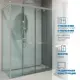 Душевой уголок GUTEWETTER GWMPSLRC865 4698032884239, прямоугольный, 100x135x200 см, прозрачное стекло