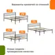 Изголовье для кровати Домаклево Г3 160x39.5x3 см металл цвет черный
