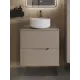 Тумба с раковиной Topline FLIPTUS60L-7345W подвесная 60 см цвет латте/белый