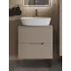 Тумба с раковиной Topline FLIPTUS60L-8500W подвесная 60 см цвет латте/белый