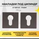 Накладка на цилиндр для замка Abriss ET 5001 GR Графит