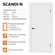 Комплект межкомнатной двери Velldoris Scandi N глухая 200x80см эмаль цвет белая эмаль с коробом и наличниками