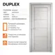 Комплект межкомнатной двери Velldoris Duplex глухая 200x60см ПВХ цвет дуб белый