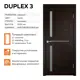 Комплект межкомнатной двери Velldoris Duplex 3 остеклённая 200x60см ПВХ цвет венге