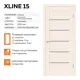 Комплект межкомнатной двери Velldoris Xline остеклённая 200x60см ПВХ цвет молочный текстурированный с коробом и наличниками