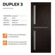 Дверь межкомнатная Velldoris Duplex 3 остеклённая 90x200см ПВХ цвет венге без замка и петель