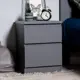 Тумба прикроватная Шведский стандарт Кастор 37.3x49.2x39.6 см 2 ящика дсп цвет серый