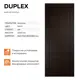 Дверь межкомнатная Velldoris Duplex глухая 80x200см ПВХ цвет венге без замка и петель